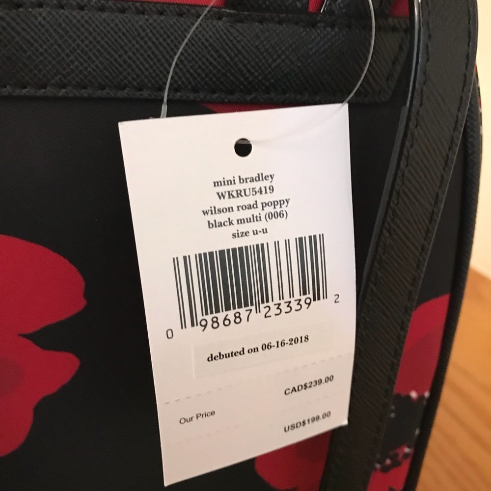 ➕NWT kate spade mini Bradley Wilson backpack poppy - Picture 6 of 8